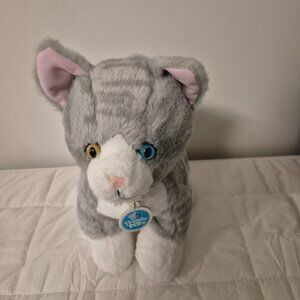 Build A Bear Promise Pets Cat Plush Striped Gray and White 11” Mint Condition!